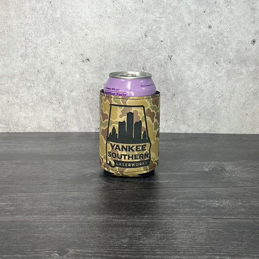 Premium Leatheretta 12oz Can Koozie in Duck Camo